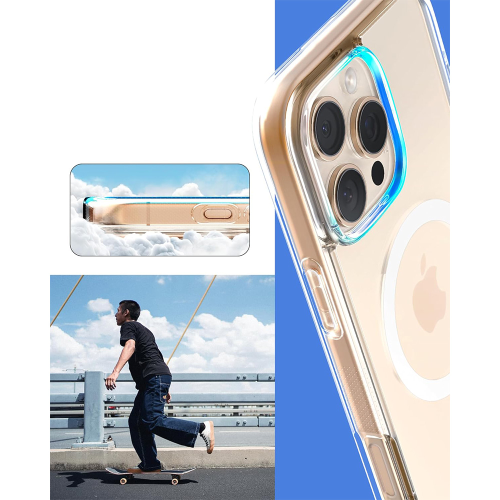 Etui Spigen Caseology Capella Mag MagSafe do iPhone 16 Pro, przezroczysto-białe